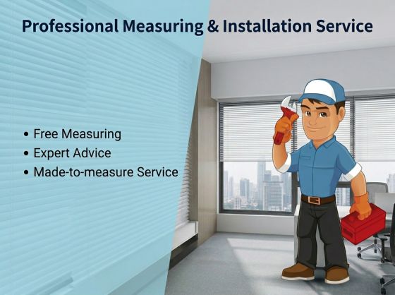 Made-to-measure blinds measuring and installation service